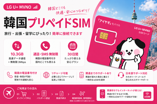 Korea Prepaid SIM Card | 30 Days | Calls & SMS Included